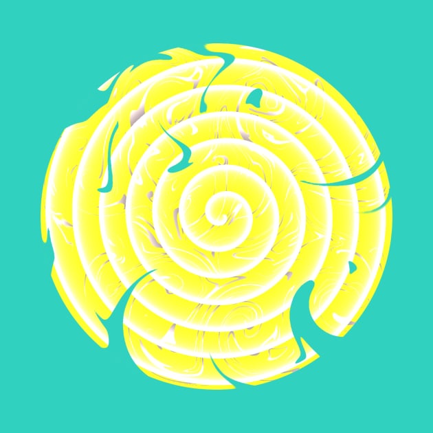 Yellow spiral abstraction by CocoDes
