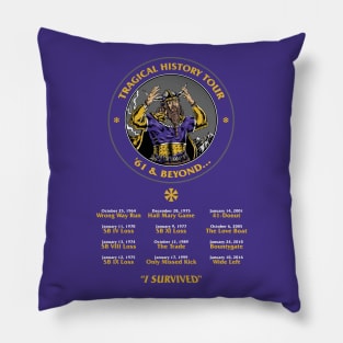 Minnesota Vikings Fans - Tragical History Tour Schedule Pillow