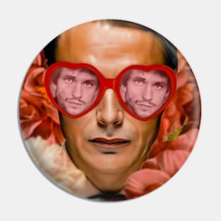 Flower Hannibal with Will Graham Heart Glasses Pin