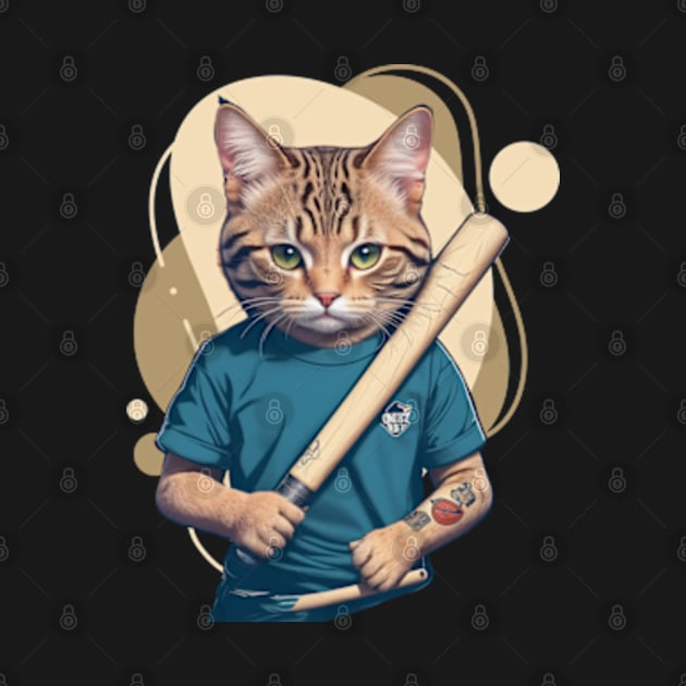 Baseball Bat Cat by hippohost