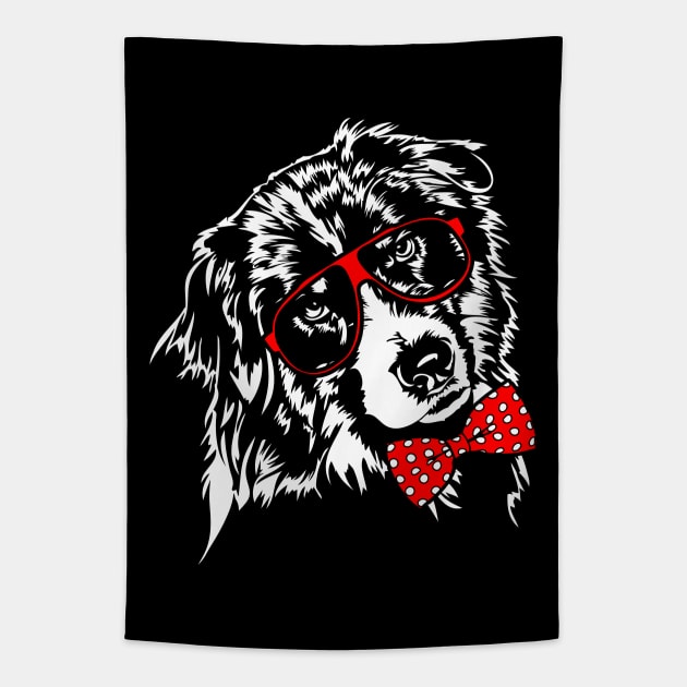 Funny Cute Australian Shepherd Aussie dog Tapestry by wilsigns