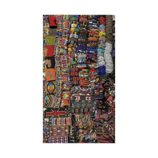 beaded jewelry in maasai market,nairobi T-Shirt