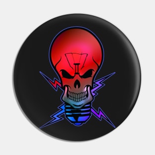 Skull Bulb Red Light Pin