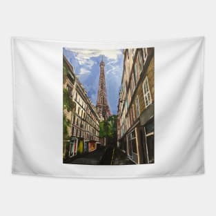 Paris, A View Of The Eiffel Tower Tapestry