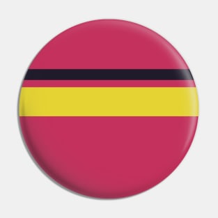 A singular combo of Very Light Pink, Raisin Black, Smoky Black, Dingy Dungeon and Piss Yellow stripes. Pin