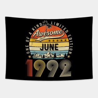 Awesome Since June 1992 Vintage 31st Birthday Tapestry