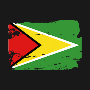 Official Guyana Flag Guyanese Country Pride Vintage T-Shirt