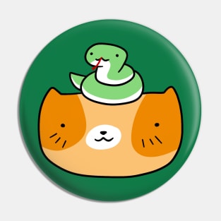 Cat Face and Snake Pin