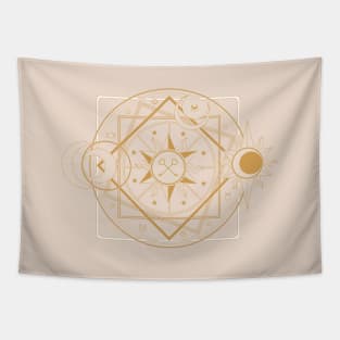 White Magic Mandala Tapestry