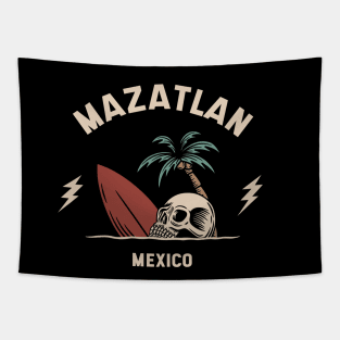 Vintage Surfing Mazatlan, Mexico Tapestry