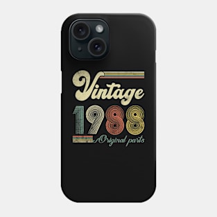 Vintage 1988 36th Birthday Gift Men Women 36 Years Old Phone Case