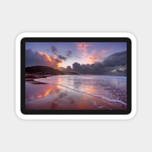 Caswell Bay Sunrise on Gower, Wales Magnet