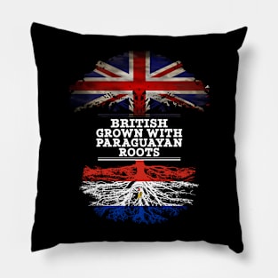 British Grown With Paraguayan Roots - Gift for Paraguayan With Roots From Paraguay Pillow