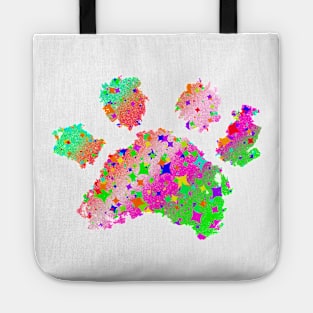 Sparkle paw print design Tote