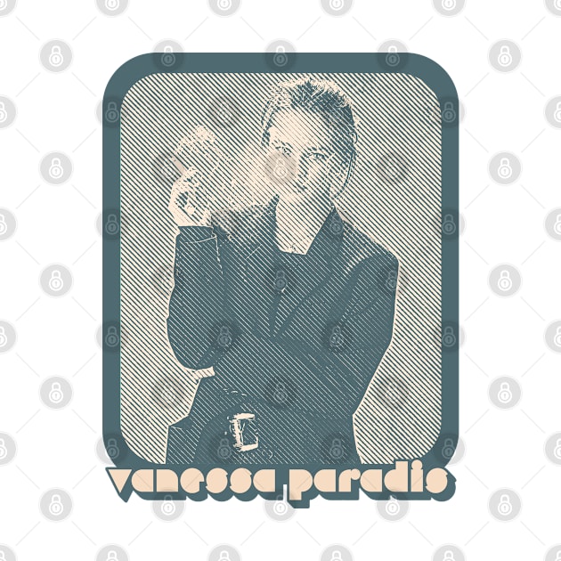 Vanessa Paradis /// Retro Style 80s Francophile Design by DankFutura