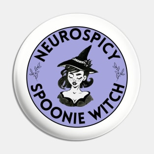 Retro Neurospicy Spoonie Witch Pin