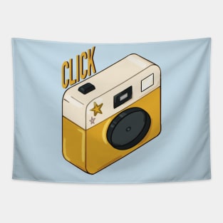 Click Cute Retro Camera Photographer Art Tapestry