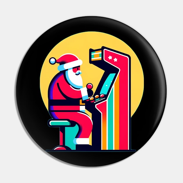 Retro Santa Arcade Pin by RetroFusion