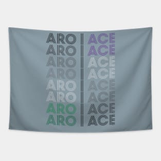 Retro AroAce Pride Tapestry