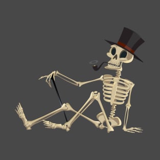 Gentleman Skeleton Funny Halloween T-Shirt