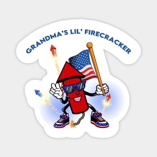 Grandma's Lil' Firecracker Kids 4th of July Magnet