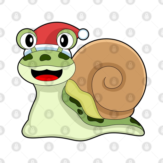 Snail Christmas Santa hat by Markus Schnabel