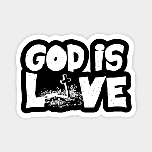 God Is Love With Cross Design Magnet