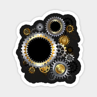 Steel Gears ( Steampunk Gears ) Magnet