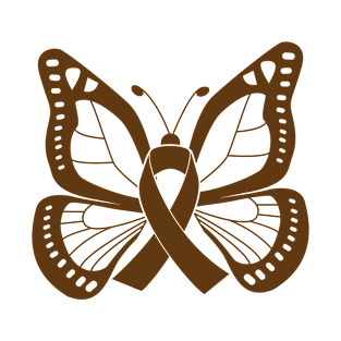 Brown Butterfly Awareness Ribbon T-Shirt