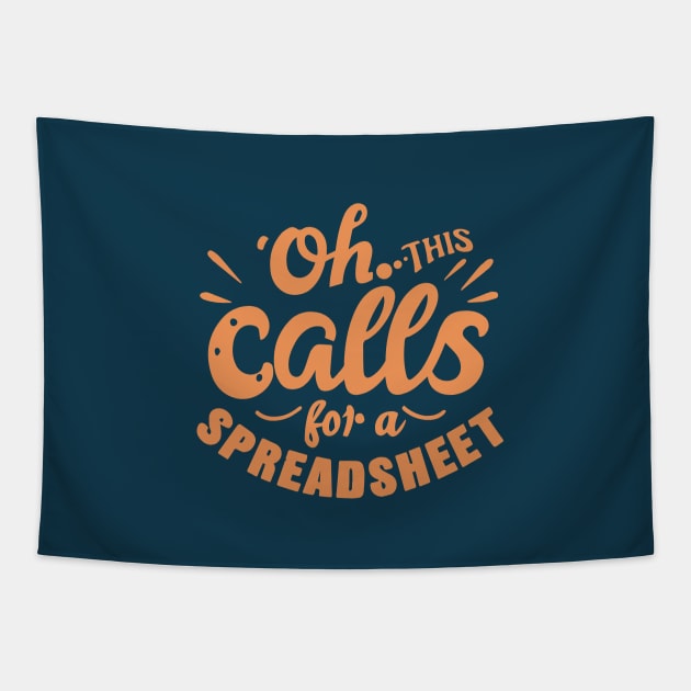 Oh This Calls For A Spreadsheet typography design Tapestry by A Floral Letter Capital letter A | Monogram, Sticker