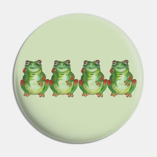 Green tropical frog Pin