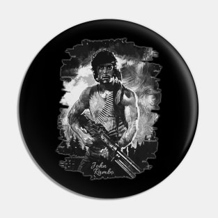 John J. Rambo | Sylvester Stallone || Brush Art Pin