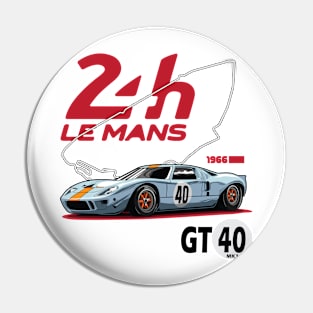 Le mans winner GT40 mk1 Pin