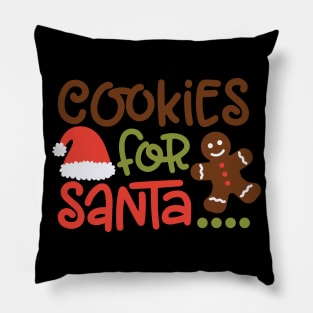 Cookies for Santa Funny Matching Family Christmas Gift Pillow