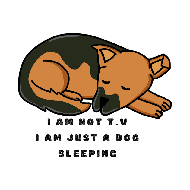 Sleeping dog T-shirt by Threesixty-pets