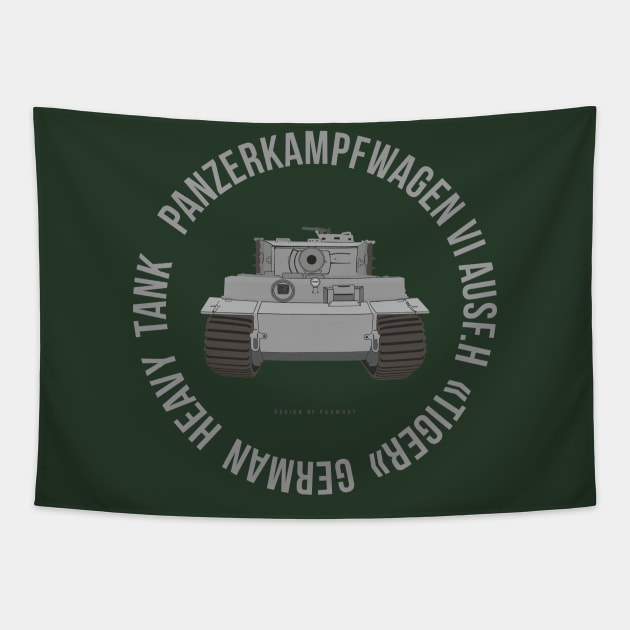 Panzerkampfwagen VI Ausf.H Tiger German Heavy Tank Tapestry by FAawRay