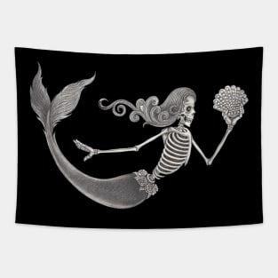 Mermaid skull. Tapestry