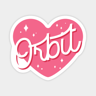 LOONA orbit fandom typography Magnet