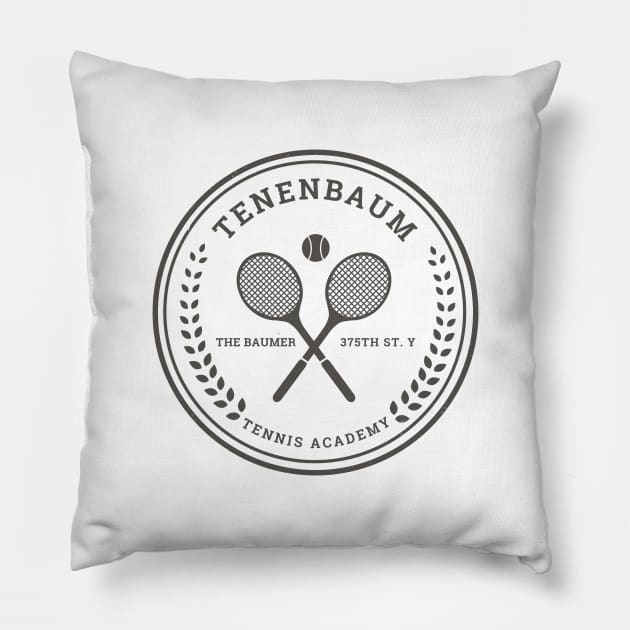 Tenenbaum Tennis Academy - vintage logo Pillow by BodinStreet