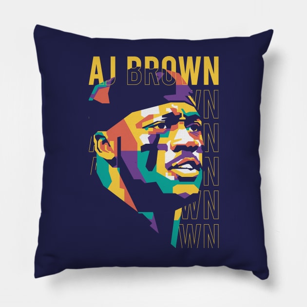 AJ brown  WPAP Style 2 Pillow by pentaShop