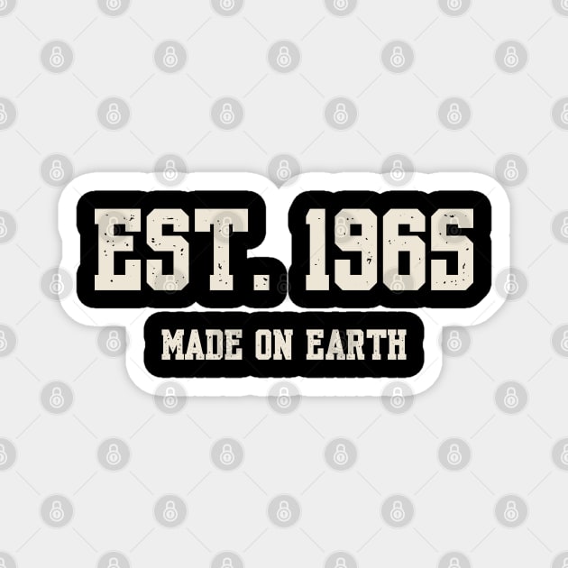 1965 Birthday Vintage Varsity Magnet by Stylecombinator