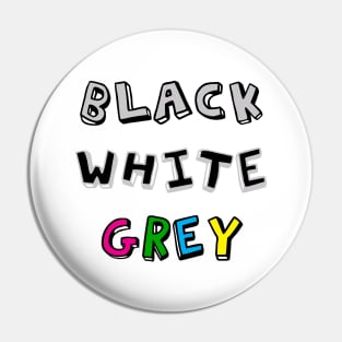 Black-White-Grey Typography Design Pin