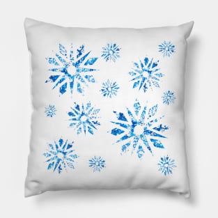 Marbled Snowflakes Pattern Pillow