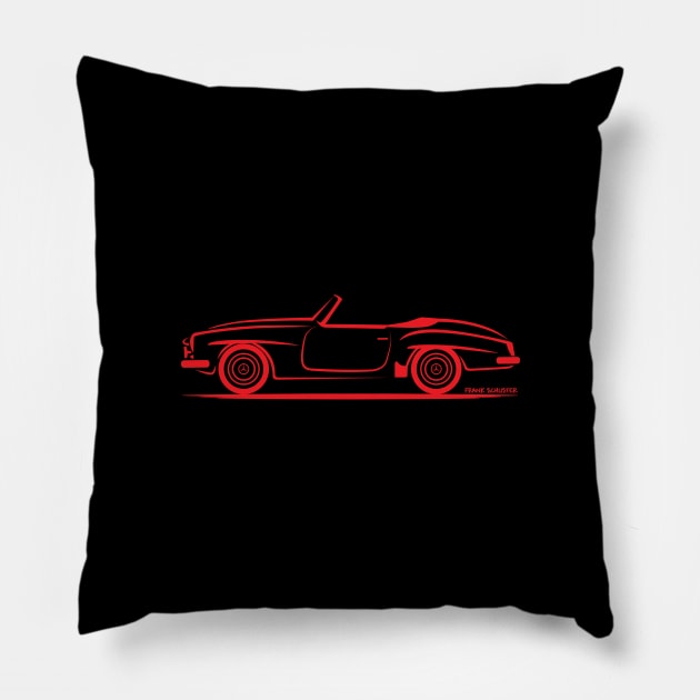 Mercedes Benz 190 SL W121 Red Pillow by PauHanaDesign