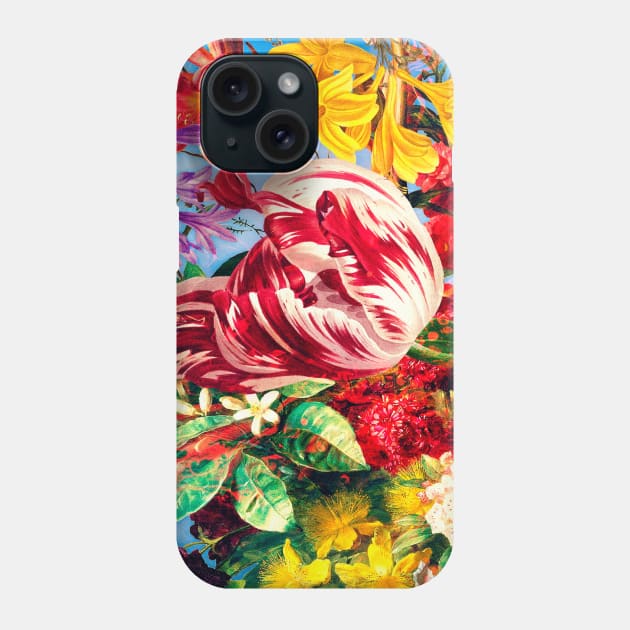 flaming summertime garden bouquet Phone Case by jennyariane