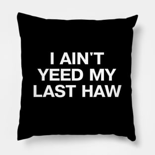 I AIN'T YEED MY LAST HAW Pillow