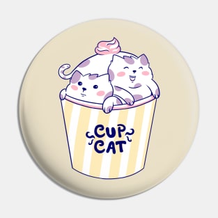 Cute Cup Cat Pin