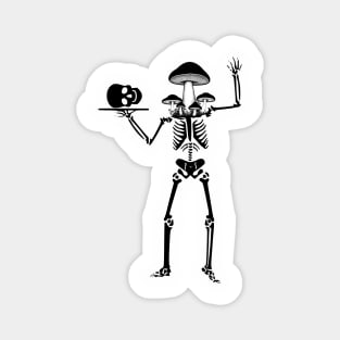 Mushroom Skeleton Skull Trippy Magnet