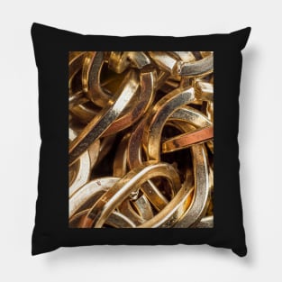 Solid Gold Links  3D Gold Chain Looks great on clothing apparel. Pillow