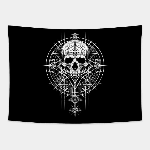 Gothic skull Tapestry by KIDEnia